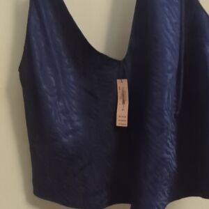 Victoria's Secret Deep Blue Satin Camisole